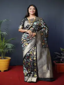 SGF11 Ethnic Motifs Woven Design Zari Pure Silk Kanjeevaram Saree