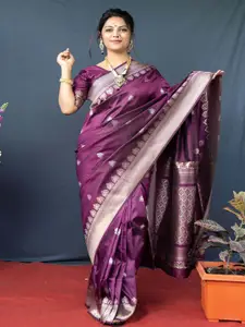SGF11 Ethnic Motifs Woven Design Zari Pure Silk Kanjeevaram Saree