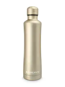 Freelance Gold-Toned Stainless Steel Solid Double Wall Vacuum Water Bottle 450 ml