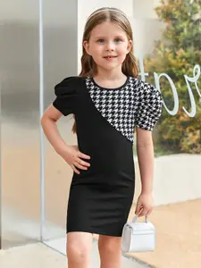 BAESD Girls Print Puff Sleeve Dress