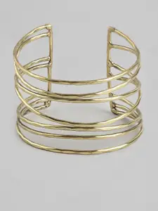 RICHEERA Women Gold-Plated Cuff Bracelet