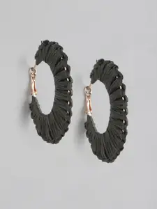 RICHEERA Rose-Gold Plated Circular Hoop Earrings