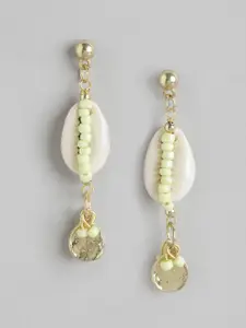 RICHEERA Gold-Plated Quirky Artificial Beads Drop Earrings