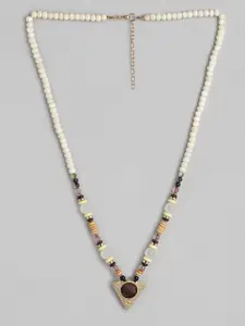 RICHEERA Gold-Plated Artificial Beads Necklace
