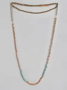 RICHEERA Gold-Plated Artificial Beads Necklace