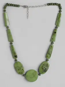 RICHEERA Silver-Plated Artificial Beads Necklace