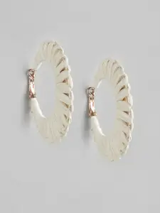 RICHEERA Rose Gold-Plated Circular Hoop Earrings