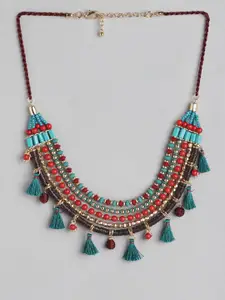 RICHEERA Silver-Plated Pom-Pom Necklace