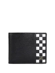Da Milano Men Textured Leather Two Fold Wallet