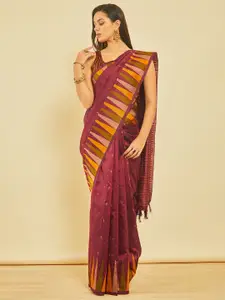 Soch Geometric Tussar Zari Saree