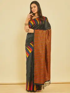 Soch Geometric Printed Tussar Saree
