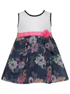 mama & bebe Floral Printed Round Neck Sleeveless Fit & Flare Dress
