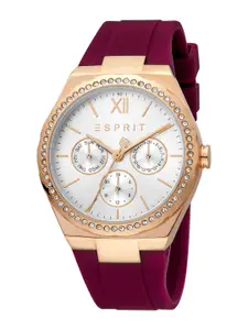 ESPRIT Women Embellished Dial & Straps Round Analogue Watch ES1L380P0015