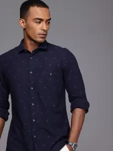 Louis Philippe Jeans Pure Cotton Slim Fit Geometric Printed Casual Shirt