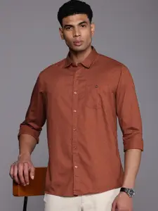 Louis Philippe Jeans Pure Cotton Slim Fit Opaque Printed Casual Shirt