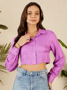Marie Claire Spread Collar Opaque Casual Shirt