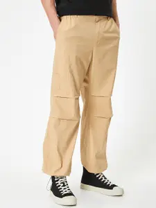 Koton Men Loose Fit Cotton Mid Rise Trousers