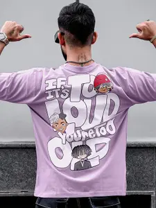 Maniac Printed Round Neck Oversized T-shirt