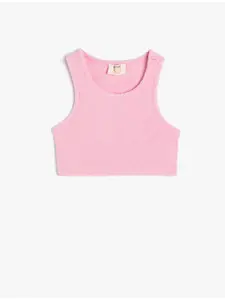 Koton Girls Round Neck Pure Cotton Casual T-shirt