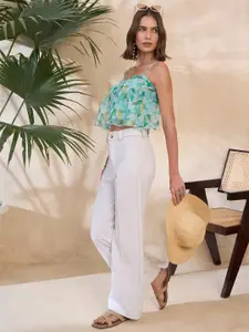 KASSUALLY Floral Print Tube Top