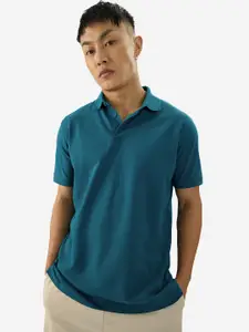 The Souled Store Polo Collar Short Sleeves Cotton T-shirt