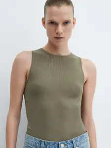 MANGO Sleeveless Fitted Top