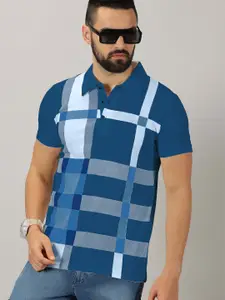 AUSK Checked Polo Collar T-shirt