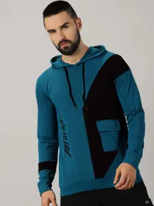 AUSK Colourblocked Hooded Long Sleeves CottonT-shirt