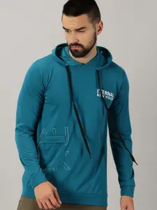 AUSK Typography Printed Cotton Hooded T-shirt