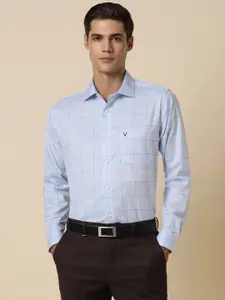 Allen Solly Slim Fit Windowpane Checks Opaque Checked Formal Shirt