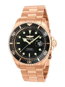 Invicta Pro Diver Men Textured Dial & Stainless Steel Style Straps Analogue Watch 23386