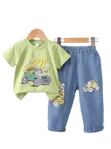 StyleCast x Revolte Boys Printed T-shirt with Trousers