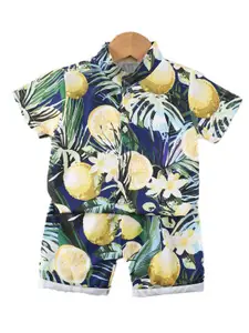 StyleCast x Revolte Boys Printed Shirt with Shorts