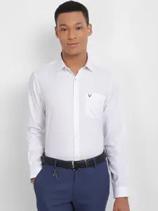 Allen Solly Windowpane Checked Slim Fit Pure Cotton Formal Shirt