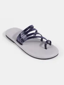 LEMON & PEPPER Strappy One Toe Flats