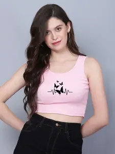 Fashion And Youth Printed Crop Top