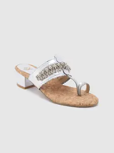 Sole To Soul Embellished Open Toe Block Heels