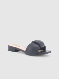 Sole To Soul Black Open Toe Block Heels