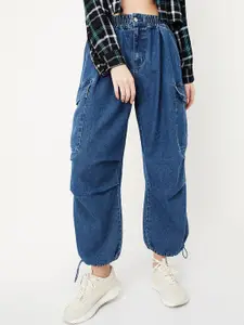 max Women Mid-Rise Clean Look Pure Cotton Cropped Jeans