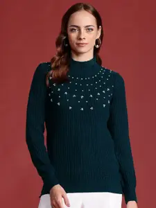 all about you Pullover with Embellished Detail
