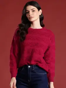 all about you Women Acrylic Striped Pullover