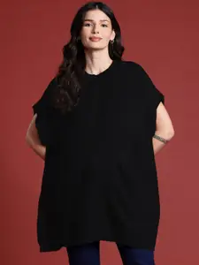 all about you Women Longline Acrylic Poncho