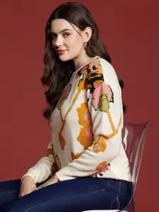 all about you Round Neck Acrylic Pullover