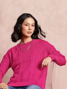 all about you Open-Knit Acrylic Pullover