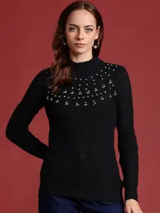 all about you Pullover with Embellished Detail