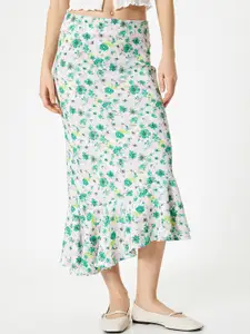 Koton Printed A-Line Midi Skirt