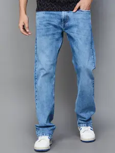 Fame Forever by Lifestyle Men Straight Fit Low Distress Heavy Fade Jeans