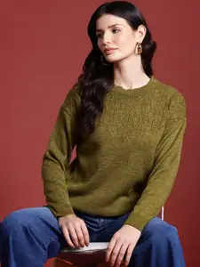 all about you Self Design Sweater