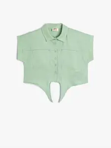 Koton Girls Spread Collar Opaque Casual Shirt