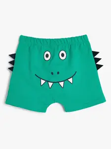 Koton Boys Mid-Rise Graphic Printed Cotton Shorts